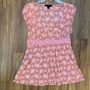 Express Babydoll Coral Top